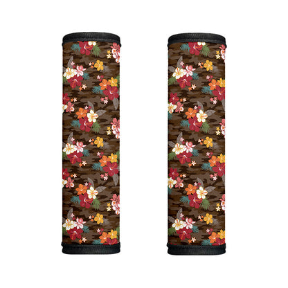 Brown Camo Hibiscus Flower Print Handle Covers