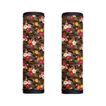Brown Camo Hibiscus Flower Print Handle Covers