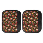 Brown Camo Hibiscus Flower Print Handle Covers
