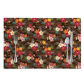 Brown Camo Hibiscus Flower Print Placemat