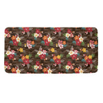 Brown Camo Hibiscus Flower Print Towel