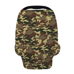 Brown Camouflage Print Baby Seat Cover