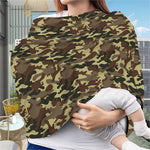 Brown Camouflage Print Baby Seat Cover