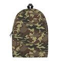 Brown Camouflage Print School Backpack