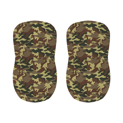 Brown Camouflage Print Bar Stool Covers