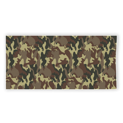 Brown Camouflage Print Beach Towel