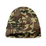 Brown Camouflage Print Beanie