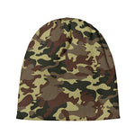 Brown Camouflage Print Beanie