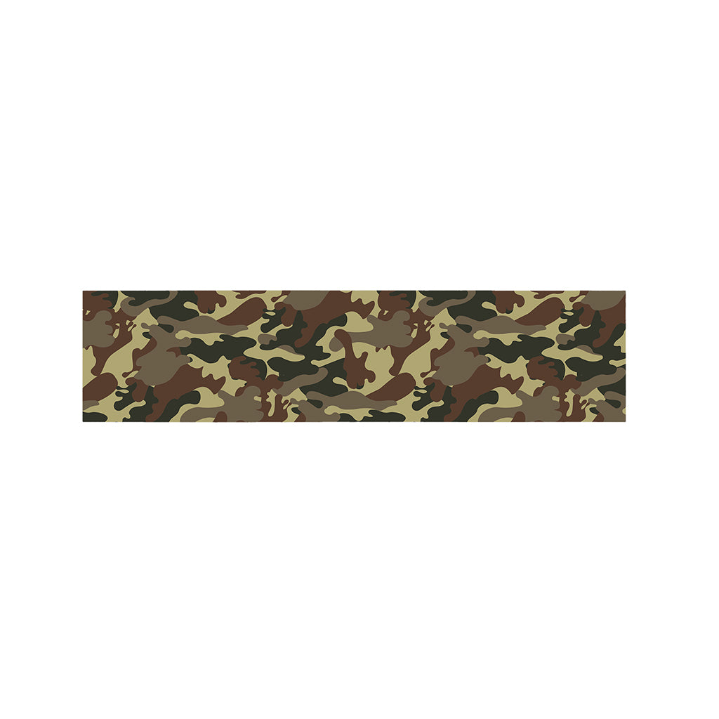 Brown Camouflage Print Bed Runner