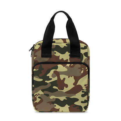 Brown Camouflage Print Bible Tote Bag