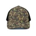 Brown Camouflage Print Black Mesh Trucker Hat