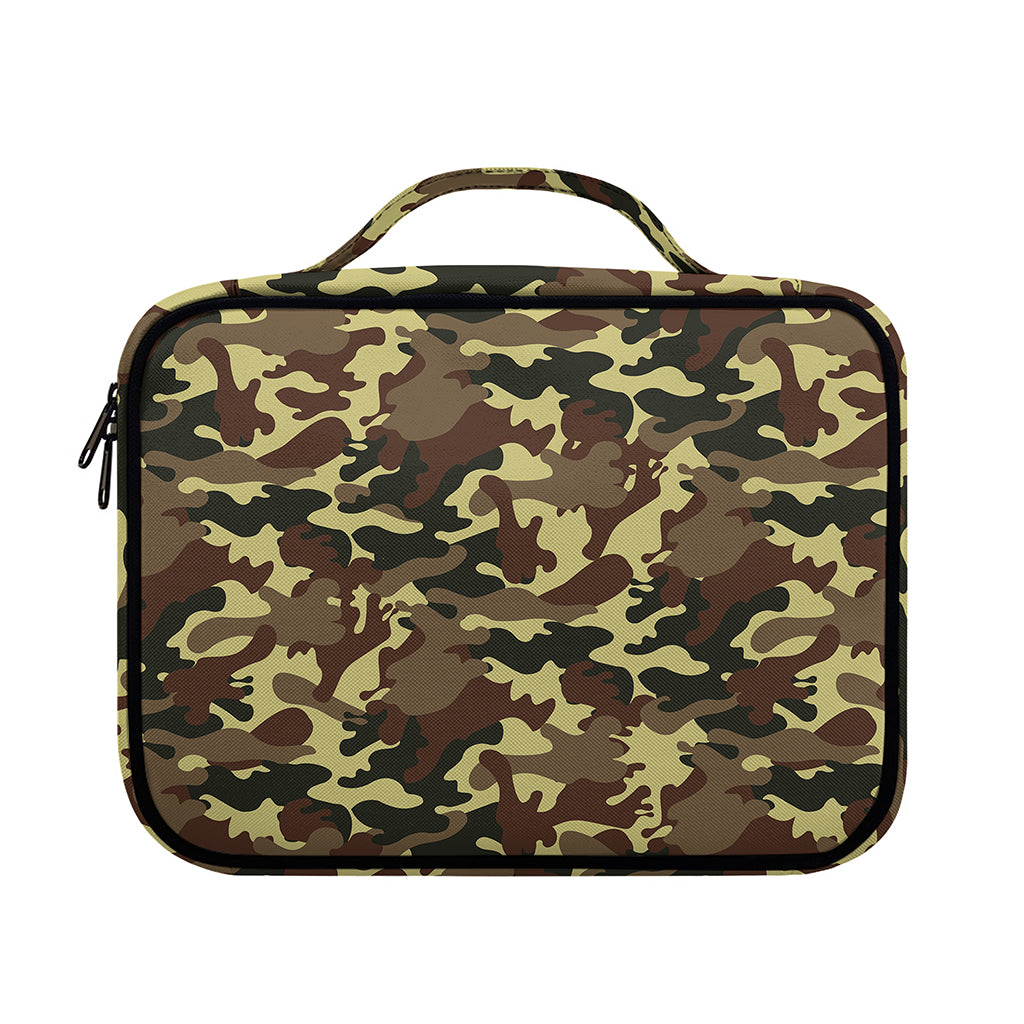 Brown Camouflage Print Briefcase Bible Bag