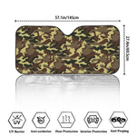 Brown Camouflage Print Car Windshield Sun Shade