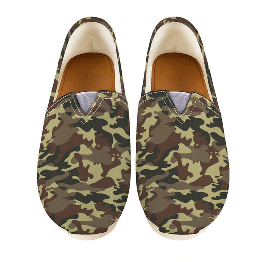 Brown Camouflage Print Casual Shoes