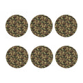 Brown Camouflage Print Coaster Set