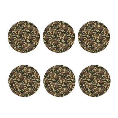 Brown Camouflage Print Coaster Set