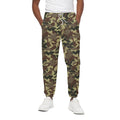 Brown Camouflage Print Cotton Sweatpants