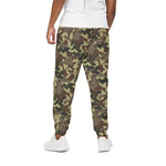 Brown Camouflage Print Cotton Pants