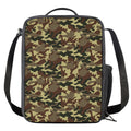 Brown Camouflage Print Crossbody Lunch Bag