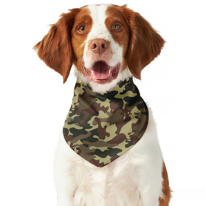 Brown Camouflage Print Dog Bandana