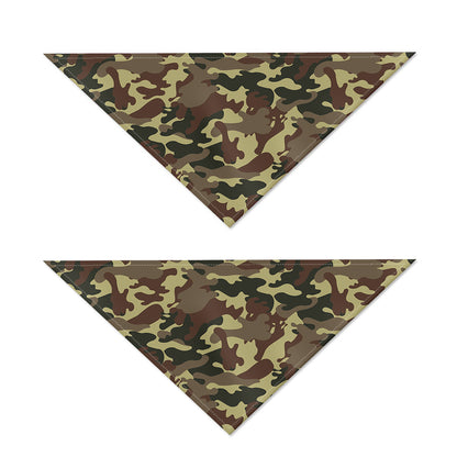 Brown Camouflage Print Dog Bandana