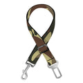 Brown Camouflage Print Dog Seat Belt