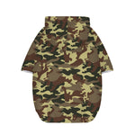 Brown Camouflage Print Dog Zip Up Hoodie