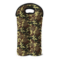 Brown Camouflage Print Double Neoprene Wine Tote