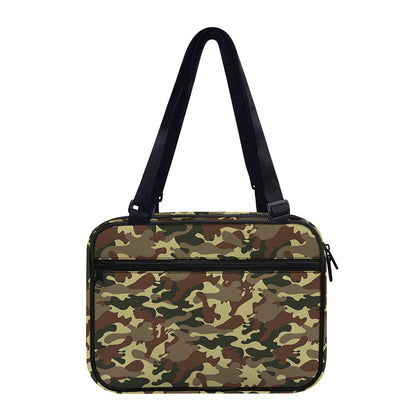 Brown Camouflage Print Double Strap Bible Bag