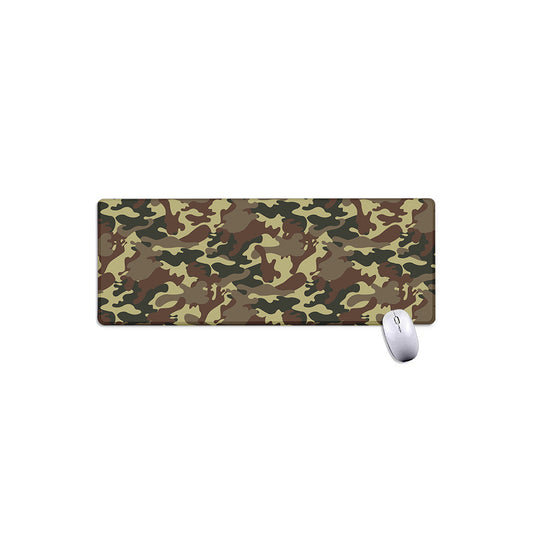 Brown Camouflage Print Extended Mouse Pad