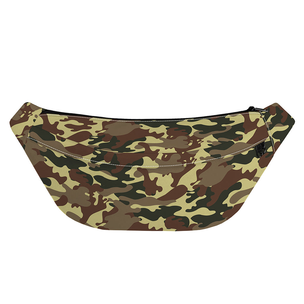 Brown Camouflage Print Fanny Pack