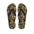 Brown Camouflage Print Flip Flops