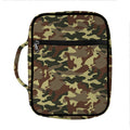 Brown Camouflage Print Front Pocket Bible Bag