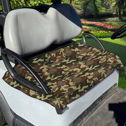 Brown Camouflage Print Golf Cart Seat Cover