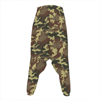 Brown Camouflage Print Hammer Pants