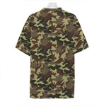 Brown Camouflage Print Hawaiian Shirt