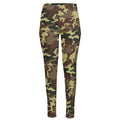 Brown Camouflage Print High-Waisted Pocket Leggings