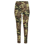 Brown Camouflage Print High-Waisted Pocket Leggings