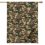 Brown Camouflage Print House Flag