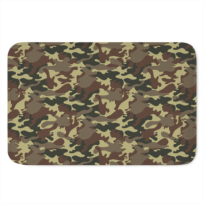 Brown Camouflage Print Indoor Door Mat