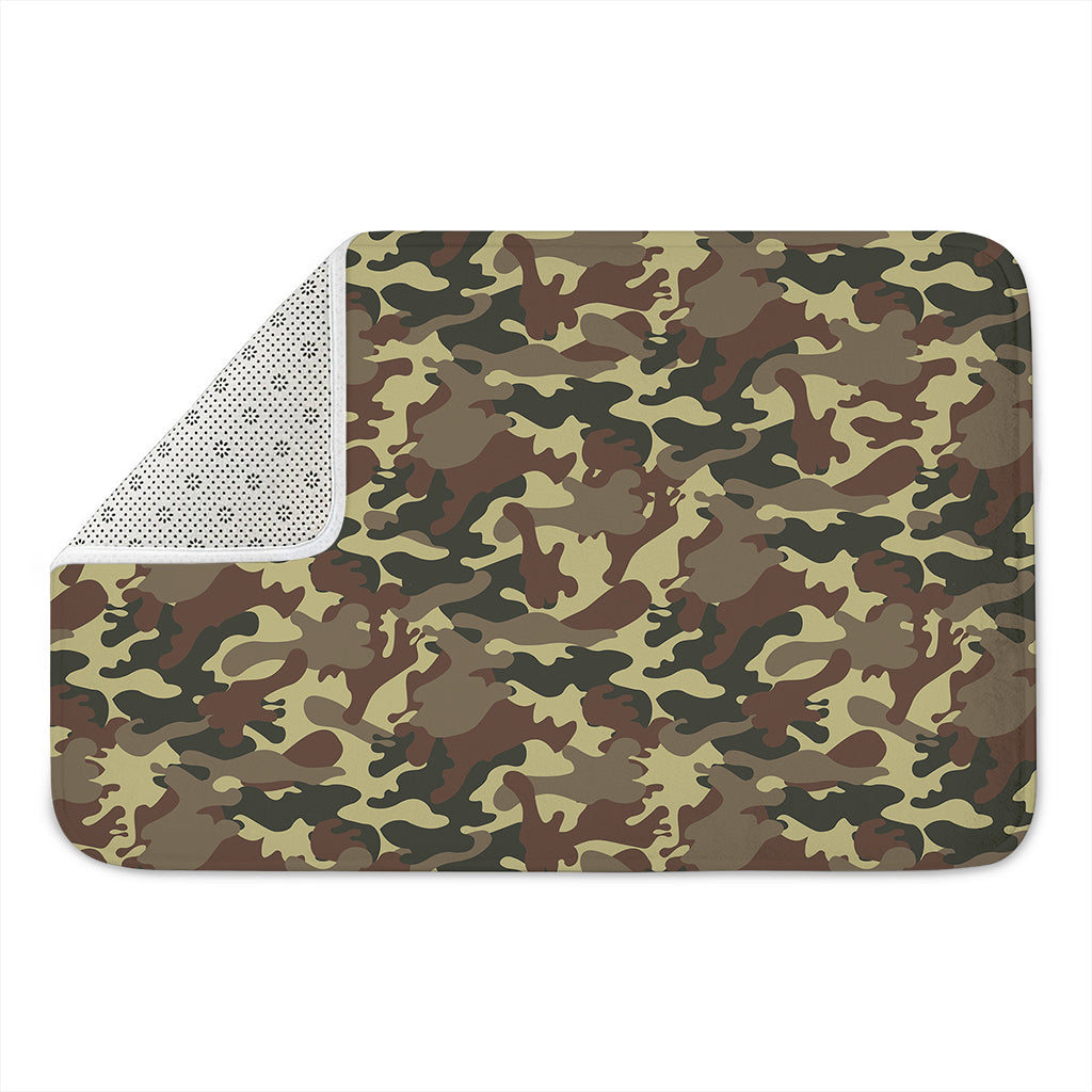 Brown Camouflage Print Indoor Door Mat