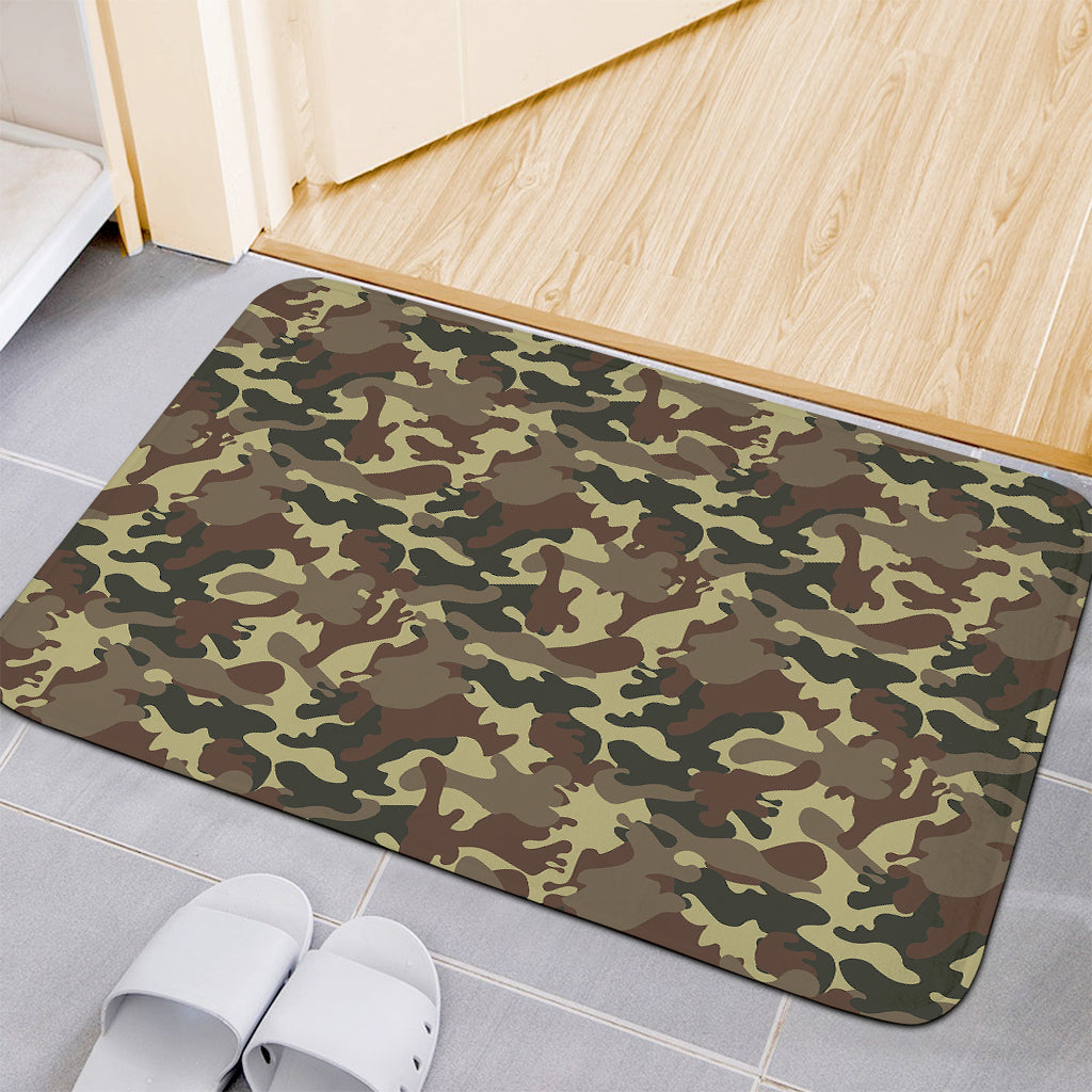 Brown Camouflage Print Indoor Door Mat