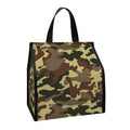 Brown Camouflage Print Insulated Lunch Tote