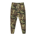 Brown Camouflage Print Jogger Pants