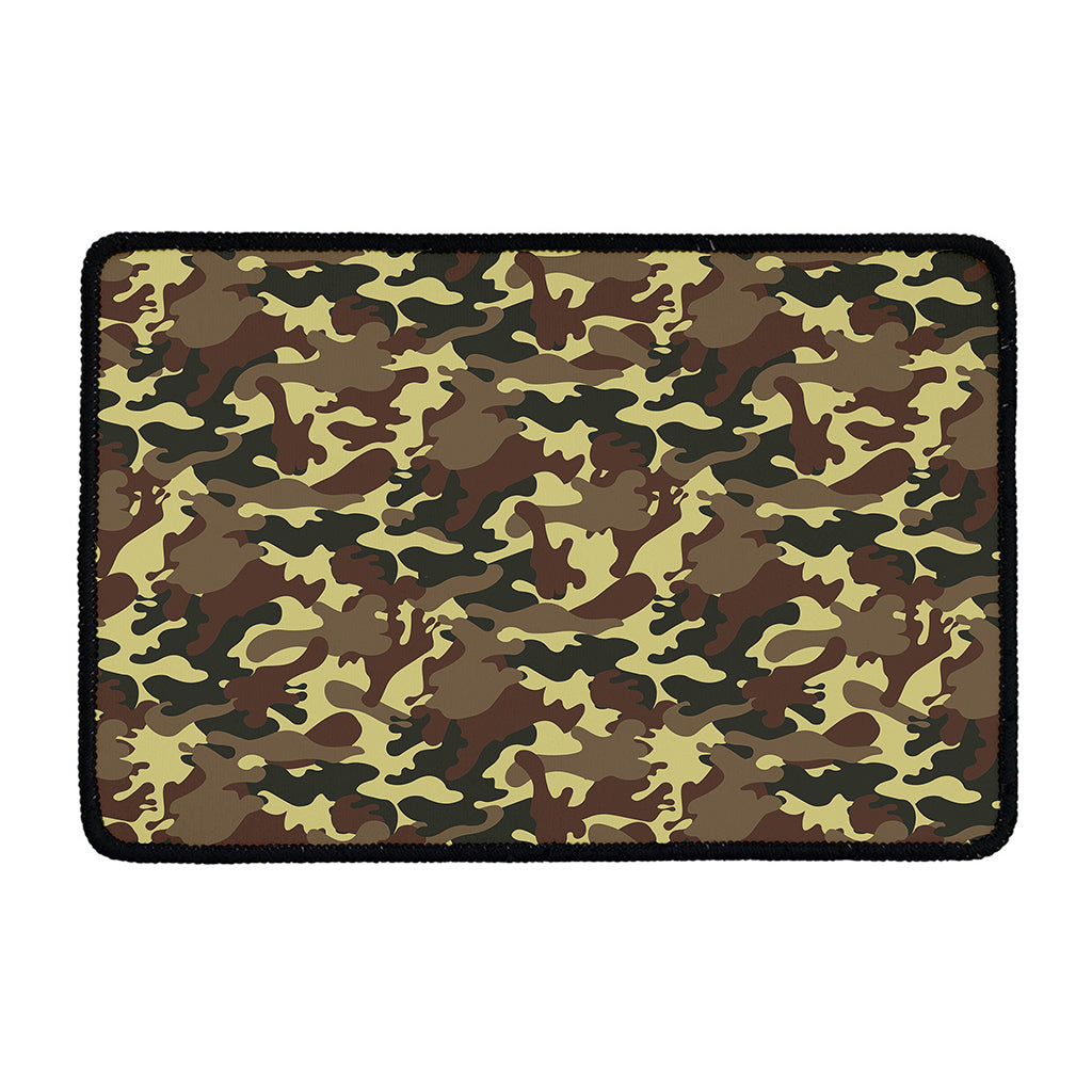 Brown Camouflage Print Kitchen Mat