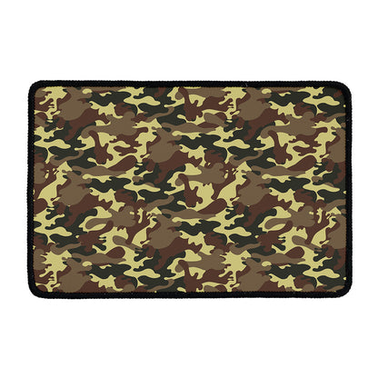 Brown Camouflage Print Kitchen Mat
