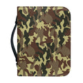 Brown Camouflage Print Leather Bible Cover