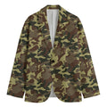 Brown Camouflage Print Men's Blazer