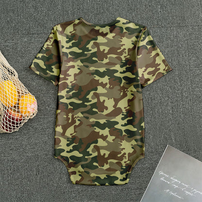 Brown Camouflage Print Men's Bodysuit