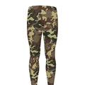 Brown Camouflage Print Men's Leggings